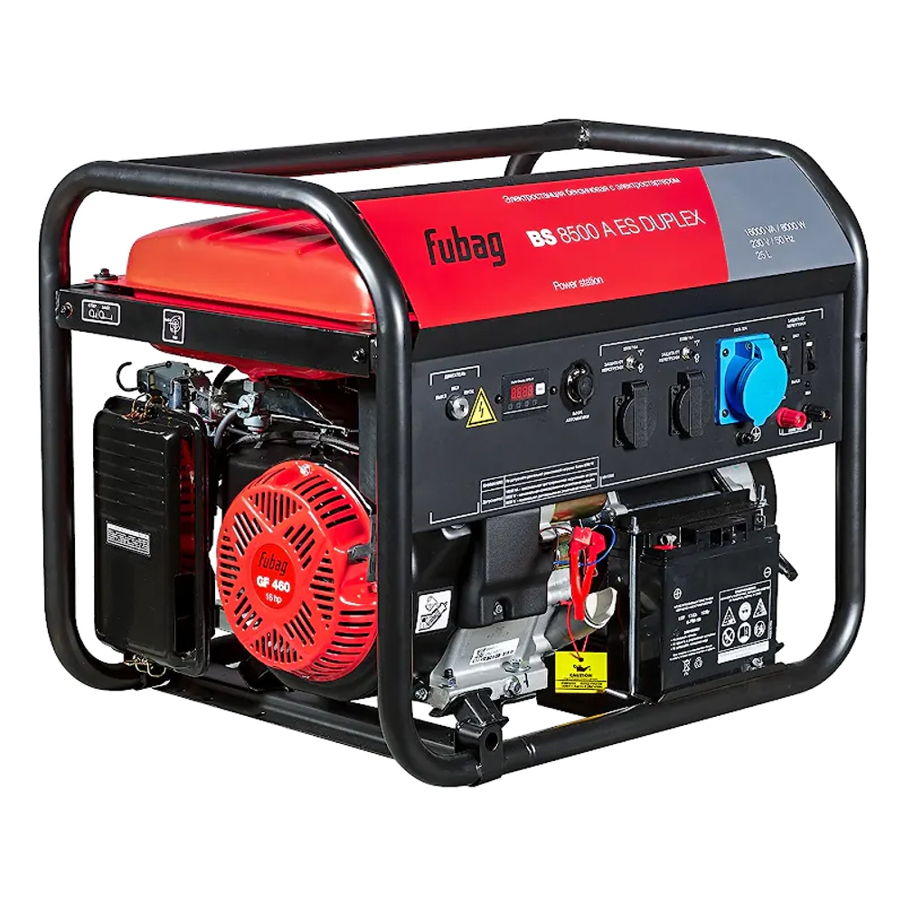 Генератор бензиновый FUBAG BS 8500 A ES DUPLEX с кожухом Geon 1200 RAL 7024