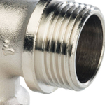 Переход с внутренней резьбы на наружную угловой с упором STOUT SFT 0016 - 1" (никелированный)