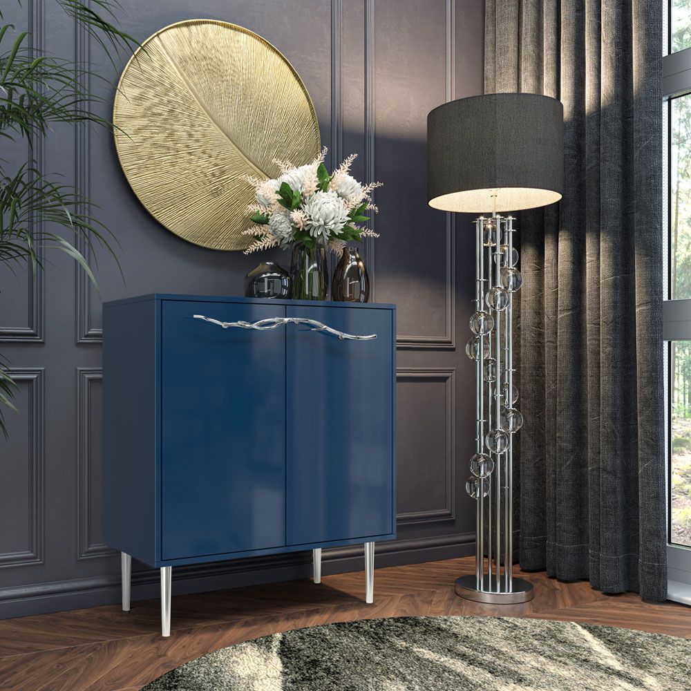 Комод Арт Колор Стайл Сильвер с 2 полками Королевский синий