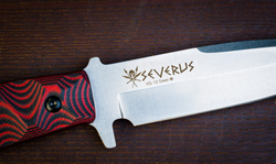 Тактический нож Severus VG-10 (Cryo) StoneWash Kydex Черно-Красный