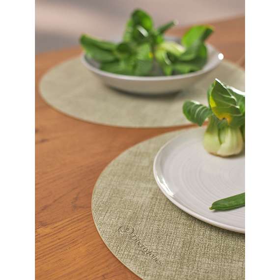 Набор из 4-х сервировочных салфеток leanera, D35 см, мятные