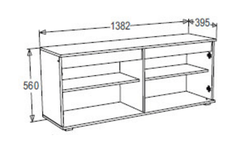Тумба под ТВ "Александра 26" (анкор темный/анкор светлый), ЛДСП, Фант-мебель, г. Волжск