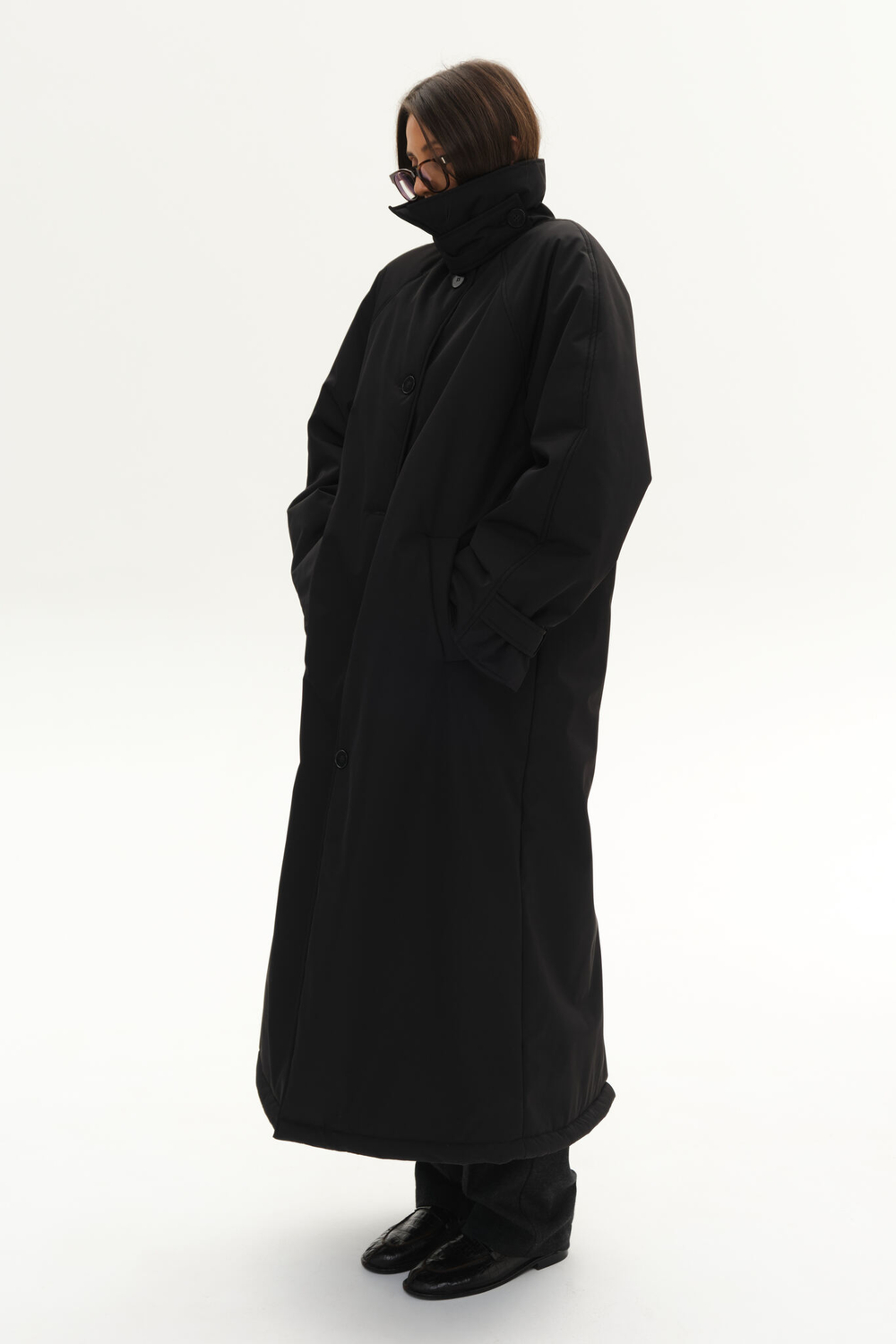 Утепленный плащ MAMIN | Черный