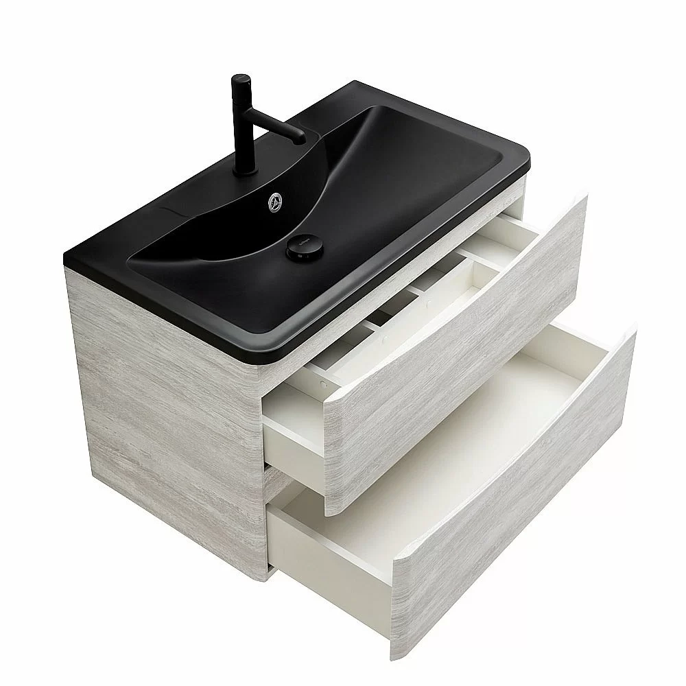 Тумба с раковиной BelBagno ACQUA 100 подвесная Rovere Vintage Bianco