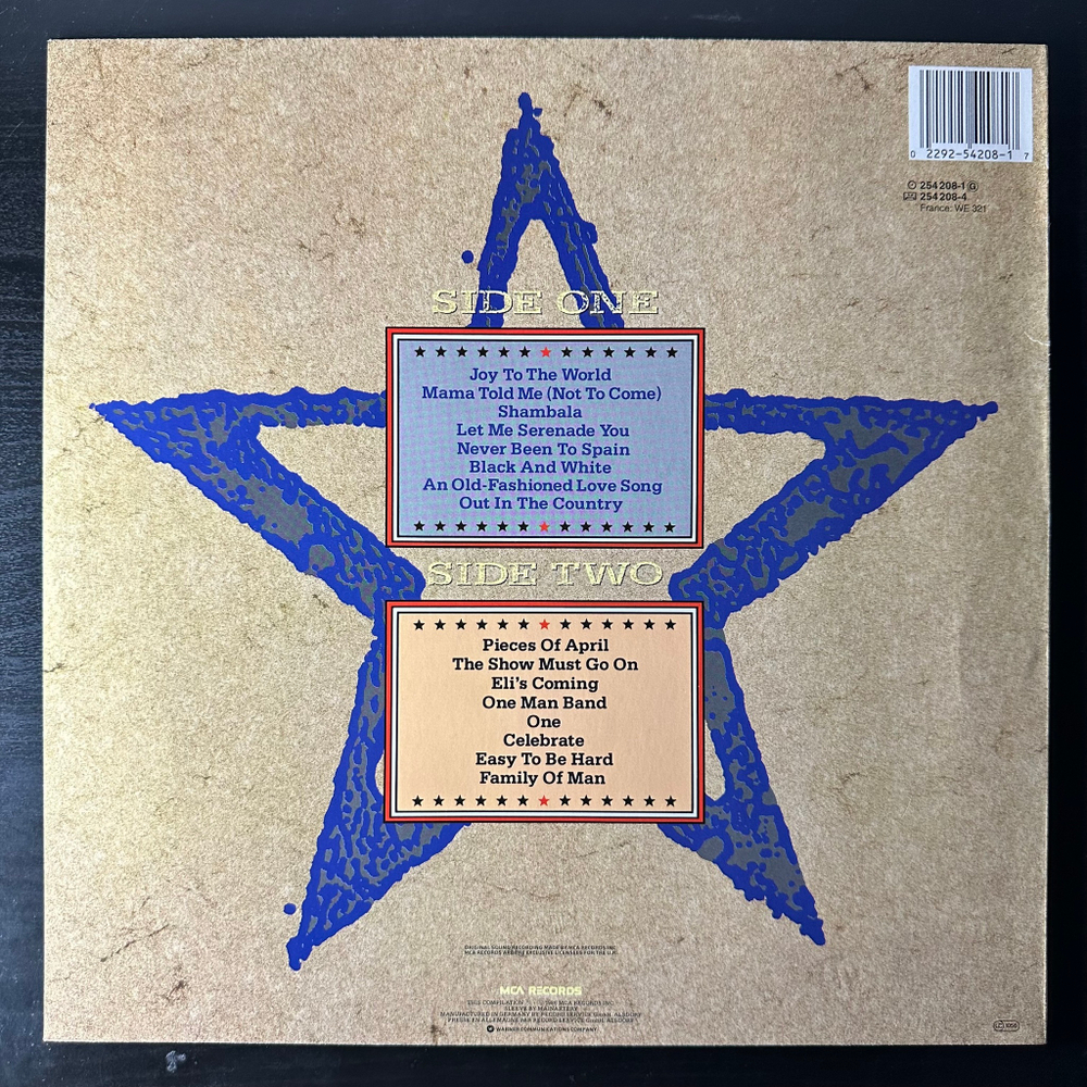 Three Dog Night ‎– The Hit Singles Collection (Германия 1986г.)