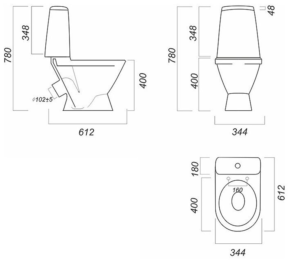 УНИТАЗ КОМПАКТ ЛАДА ЭКОНОМ 15555