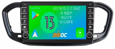 Магнитола для Lada Vesta NG 2022+ (без штатного экрана) - Airoc AB-3013 (кнопки и крутилки), Android 13, TS20, 6/128Гб, SIM-слот, CarPlay