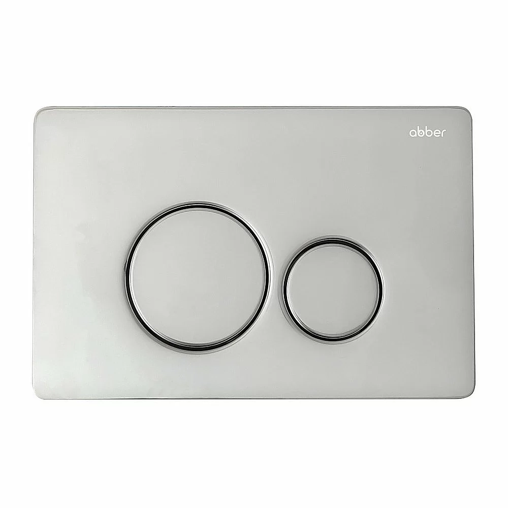 Унитаз подвесной ABBER Rechteck AC1220TC-AC0105-AC0121 белый/кнопка хром глянцевый, с крышкой микролифт, с инсталляцией, безободковый, слив-торнадо