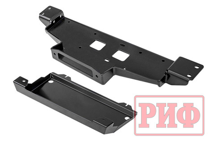 Площадка под лебёдку c защитой радиатора в штатный бампер Mitsubishi Pajero Sport 2015-2020 дизель, Mitsubishi L200 2015-2022 РИФ