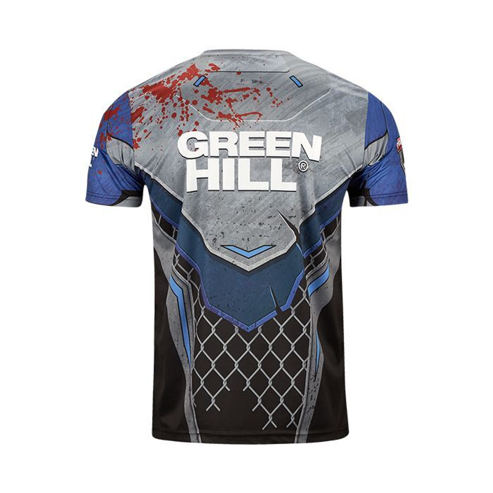 TSH-10570 Футболка HARDCORE MMA сине-чёрная