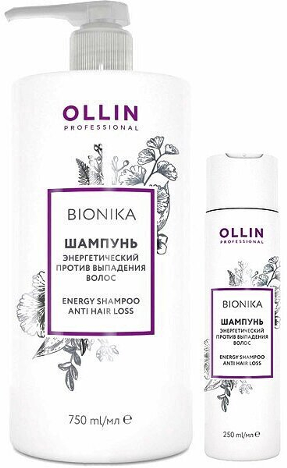 OLLIN BIONIKA Шампунь энергетический против выпадения волос 250мл