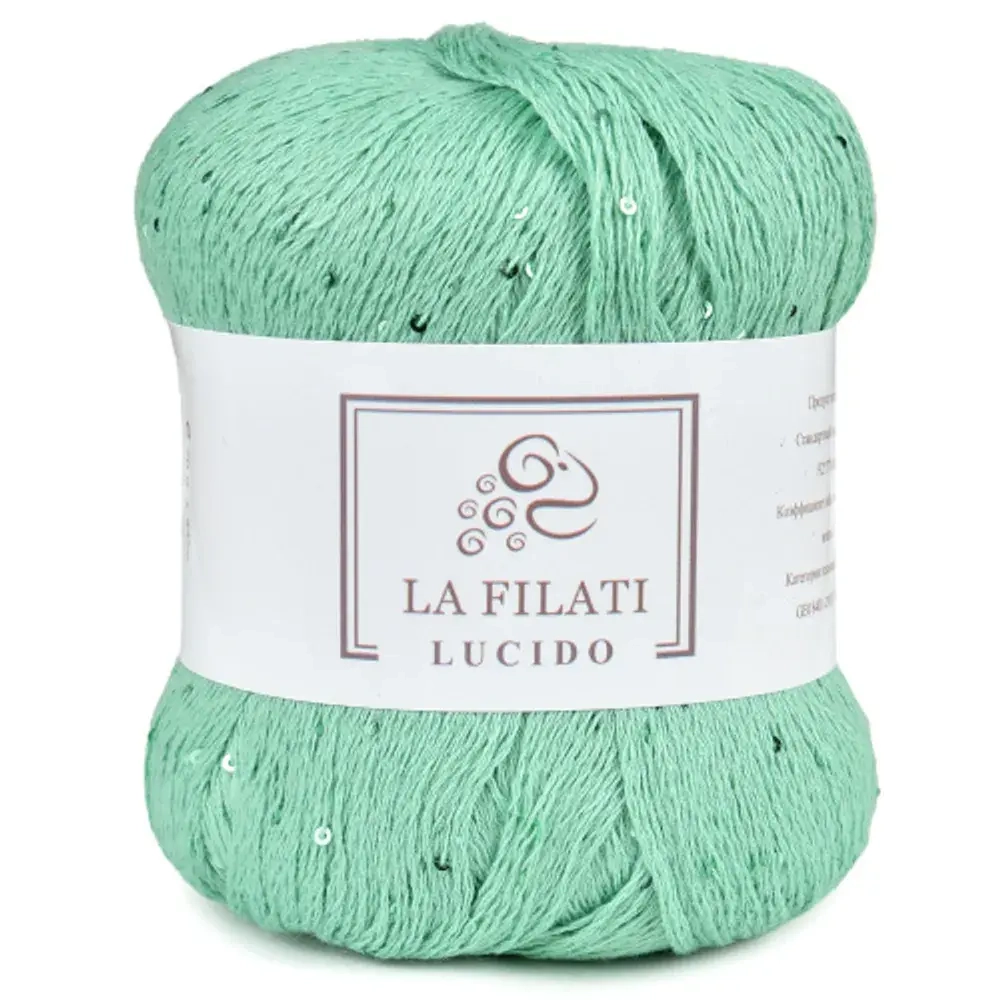 Пряжа Lucido, 100г, 445м, 90%хлопок, 10%микропайетки, (цена за 1 шт)