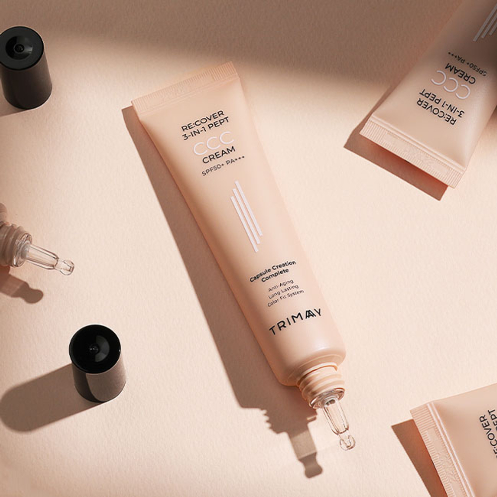 Trimay Re:cover 3-in-1 Pept CCC Cream (Medium) тональный уходовый ССС крем с пептидами SPF50+PA+++