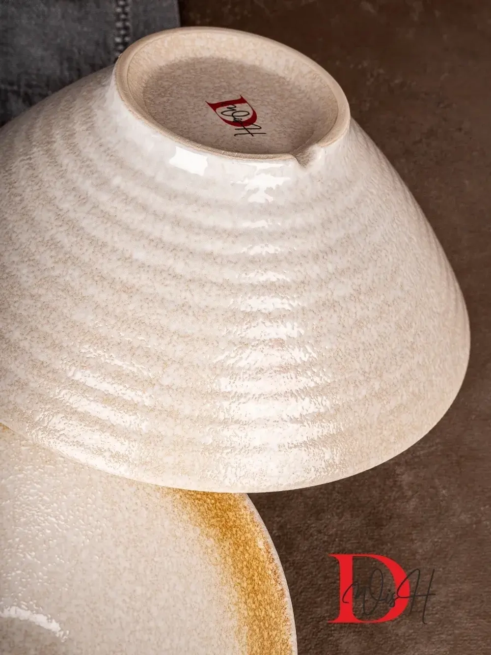 Набор посуды 4 тарелки глубокие фарфор салатник 23,5 см