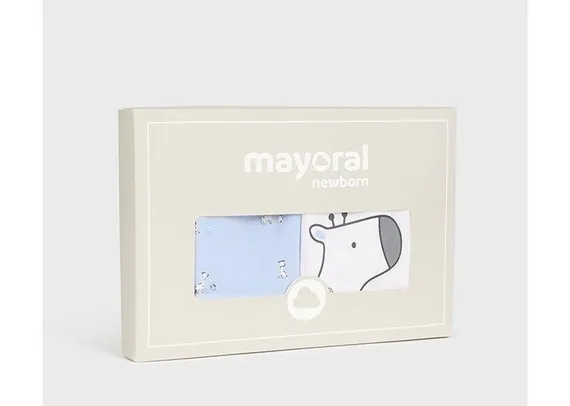 Комбинезон Mayoral Newborn Зебра и Жираф Светло-голубой, 2 шт.
