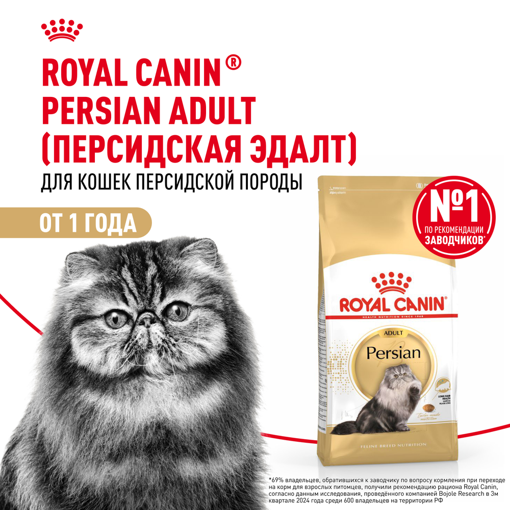 Royal Canin Persian Adult Корм сухой сбалансированный для взрослых персидских кошек от 12 месяцев 0,4 кг