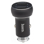 Автомобильное зарядное устройство USB Hoco Z22 (3.1A, 2 порта, с дисплеем) Черный