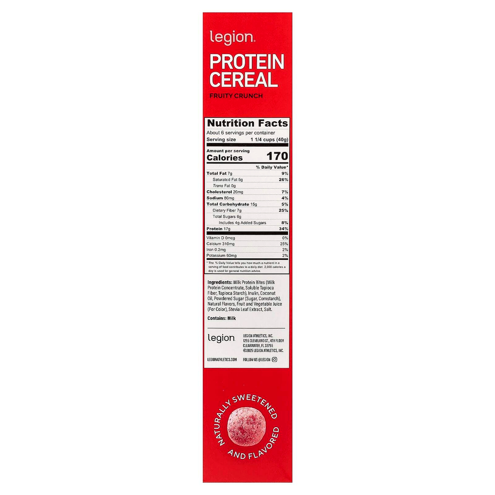 Legion Athletics, протеиновые хлопья, фруктовые хлопья, 240 г (8,46 унции)