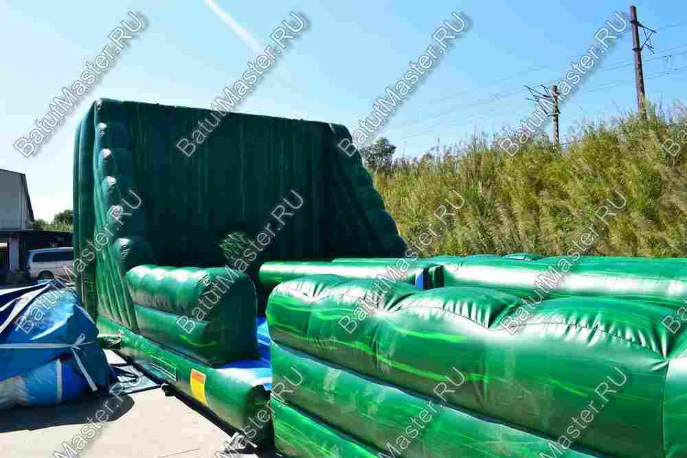 Коммерческий надувной батут-горка "Тропический спуск", 21*6*11 м.
