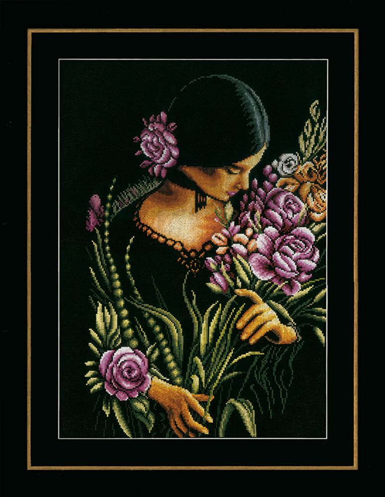 Набор для вышивания Lanarte &quot;Woman and flowers &quot;