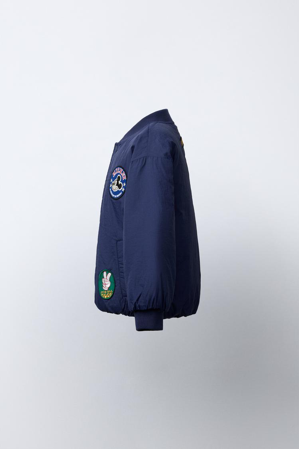 ZARA БОМБЕР С НАШИВКАМИ MICKEY MOUSE © DISNEY, СИНИЙ