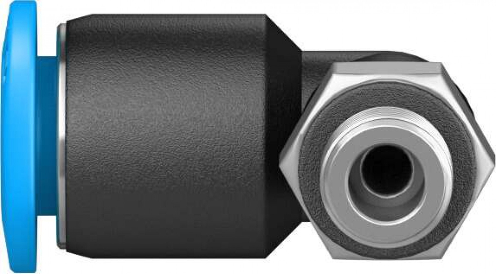 QSML-M5-6-100 Угловой штуцер с цанговым зажимом и резьбой