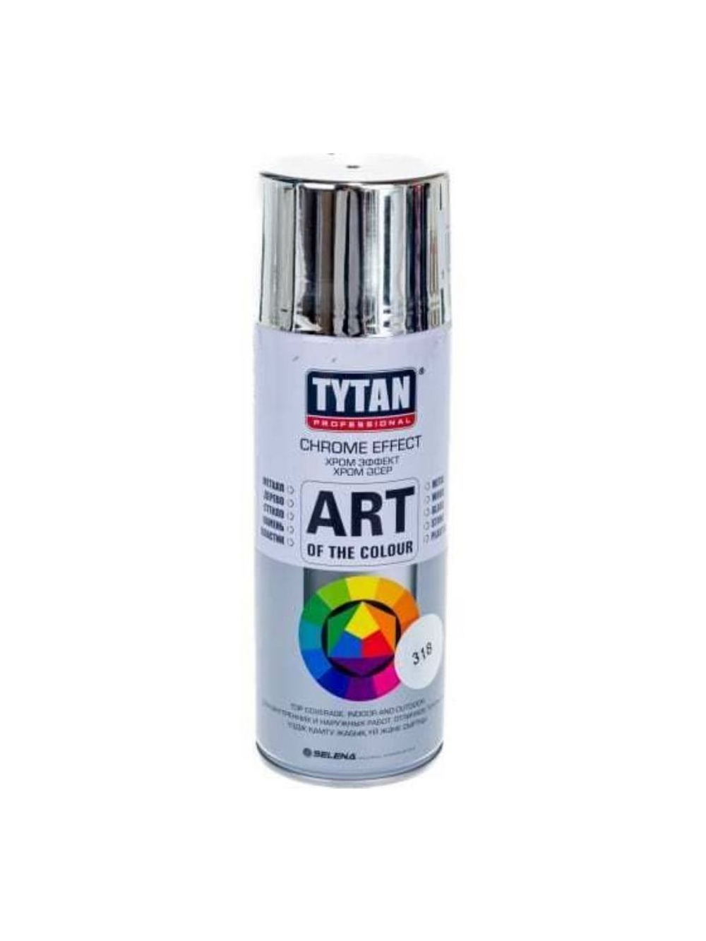 Аэрозольная краска TYTAN, 400мл хром
