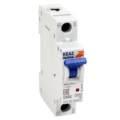 Автоматический выключатель OptiDin BM63-1B1-DC-УХЛ3 КЭАЗ 261145