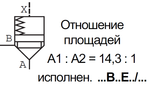 LC32B00E7X/ - Логический клапан (патрон) Ду32, соотношение площадей B = 14.3:1 (кольцо = 7%), давление открытия 0 бар, E = без демпфера, уплотнение NBR