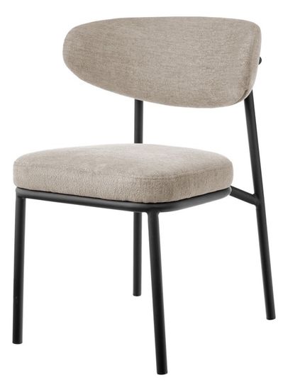 Стул Lucas 2 латте шенилл с чёрными ножками