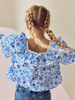 Блуза для девочки Next AC6-269, Синий, Белый