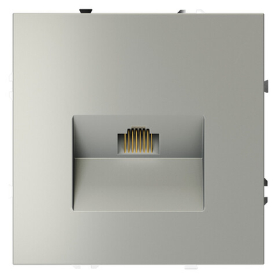 Розетка компьютерная встраиваемая VOLTUM S70 RJ45 кат.6, (сталь)