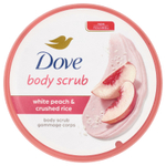 Dove, Скраб для тела, белый персик и измельченный рис, 298 г (10,5 унции)
