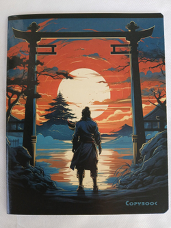 Тетради 48 листа А5+. "Самурай", общая, клетка. Формат А5+ (163*203 мм). Арт.120025. С полями. Комплект 5 шт.