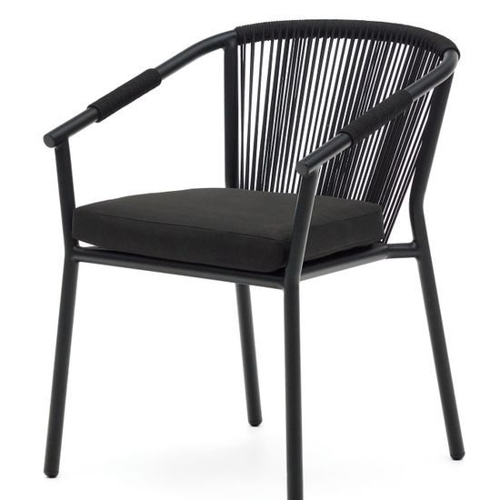 Xelida Садовый стул из алюминия и черного шнура Испания La Forma