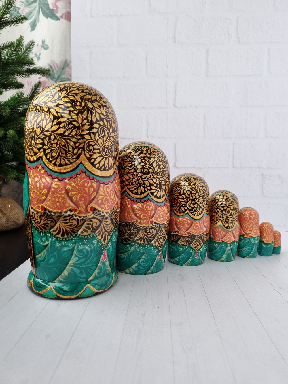 Матрёшка 21см "Тройка" 7мест