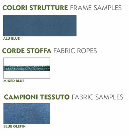 Кресло плетеное с подушками Grattoni Elba, синий