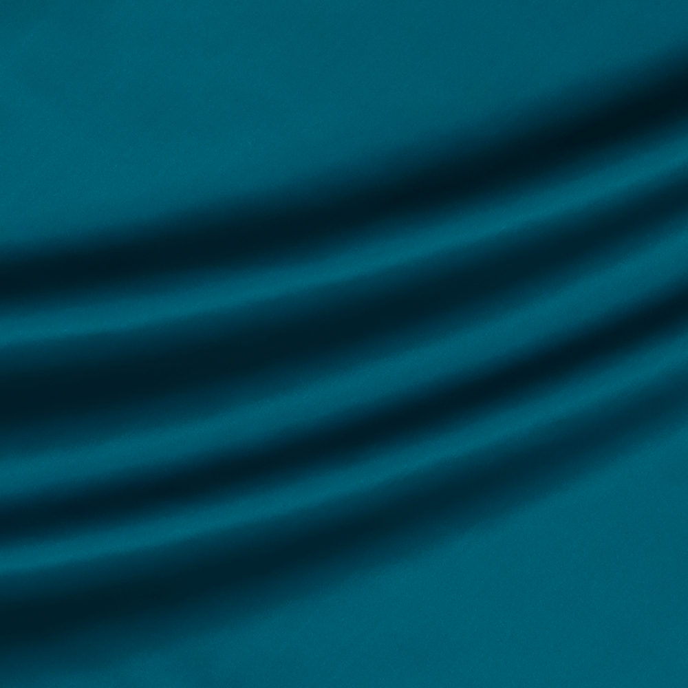 Шёлковый атлас с эластаном сине-зеленого цвета