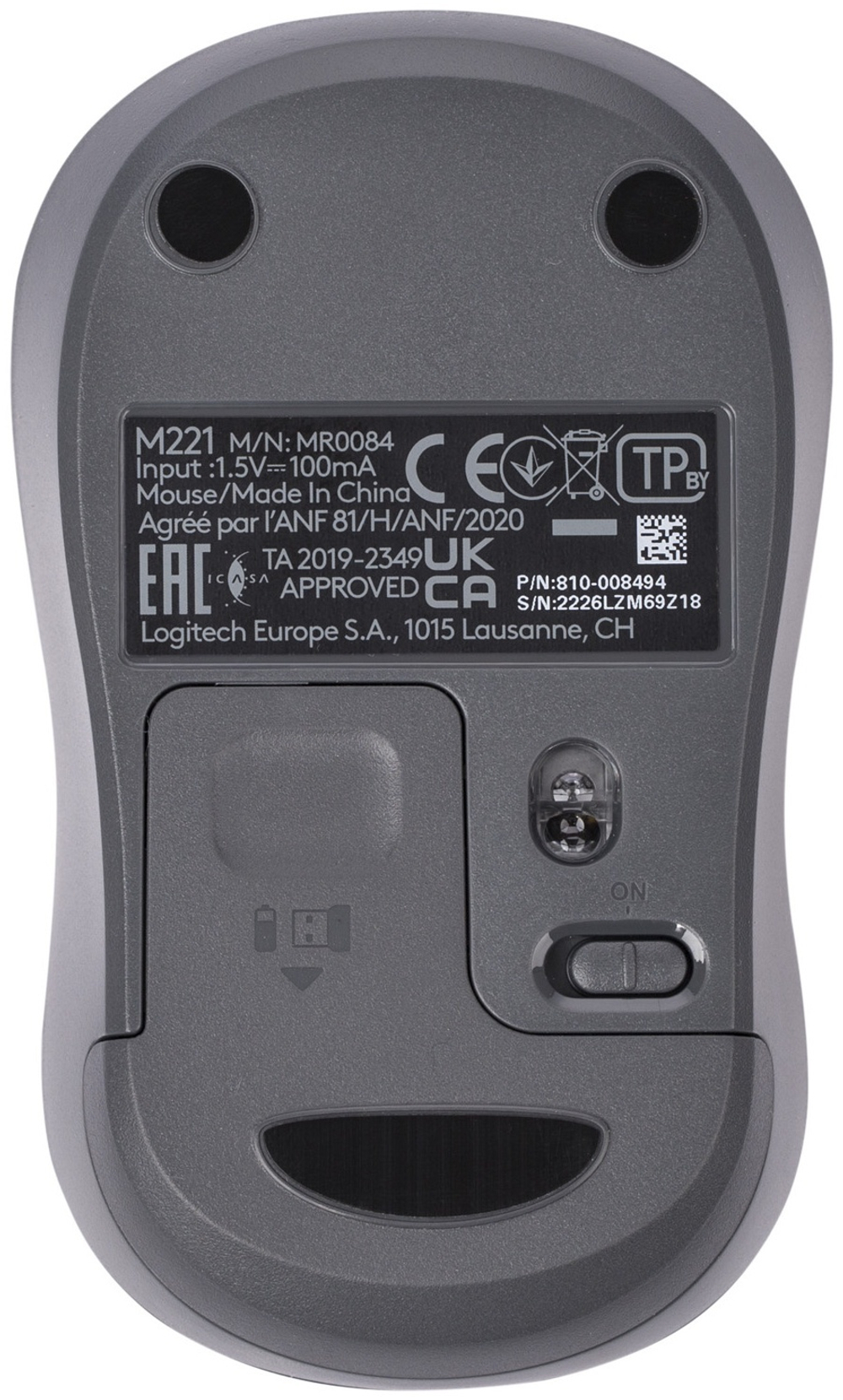 Мышь Logitech M221 серый