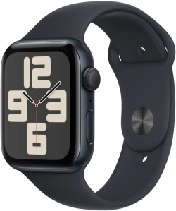 Apple Watch SE 2024, 44 мм, алюминий цвета "тёмная ночь", Midnight Sport Band, размер M/L (MXEK3)
