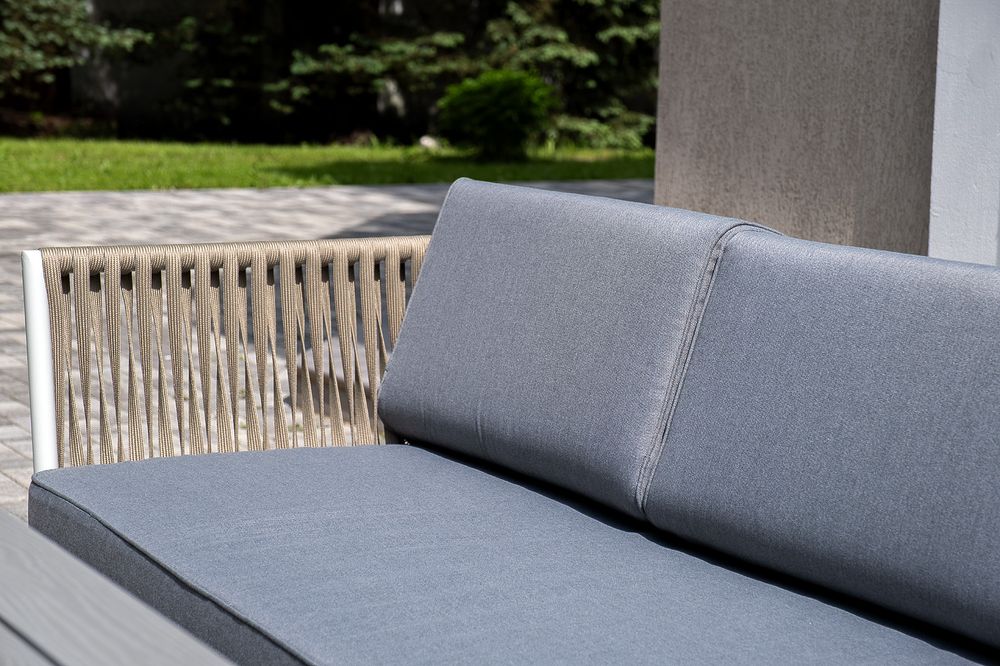 "Касабланка" лаунж-зона плетеная из роупа 4-местная, цвет серый