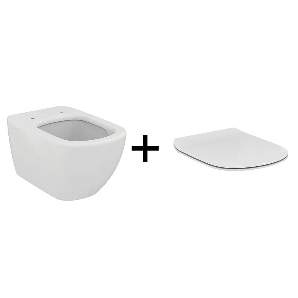 Промо-комплект Ideal Standard Tesi Подвесной унитаз T007901 + Сиденье микролифт T352701 в подарок (ZZ0001)