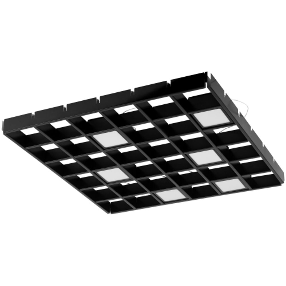 Светильник светодиодный ЭРА SPO-646-3-4K-B6 36Вт 4000К 89х89мм грильято 100х100 домино черный 6 кубиков драйвер | Светильники с внутренним драйвером