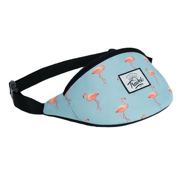 Поясная сумка Travel. Фламинго. Небесный