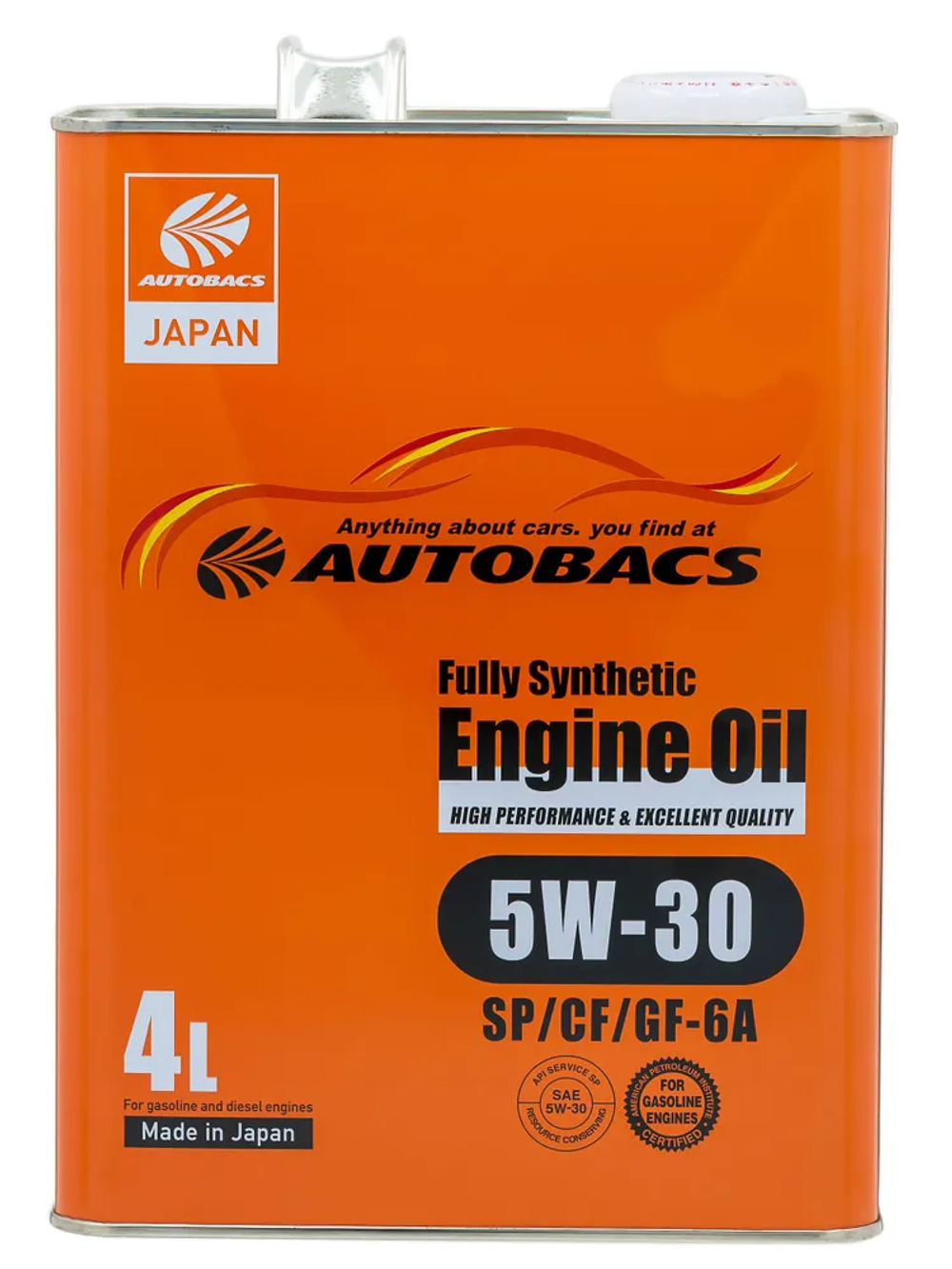 Моторное масло Autobacs Engine Oil 5W-30, SP/GF-6A, синтетическое, 4 л