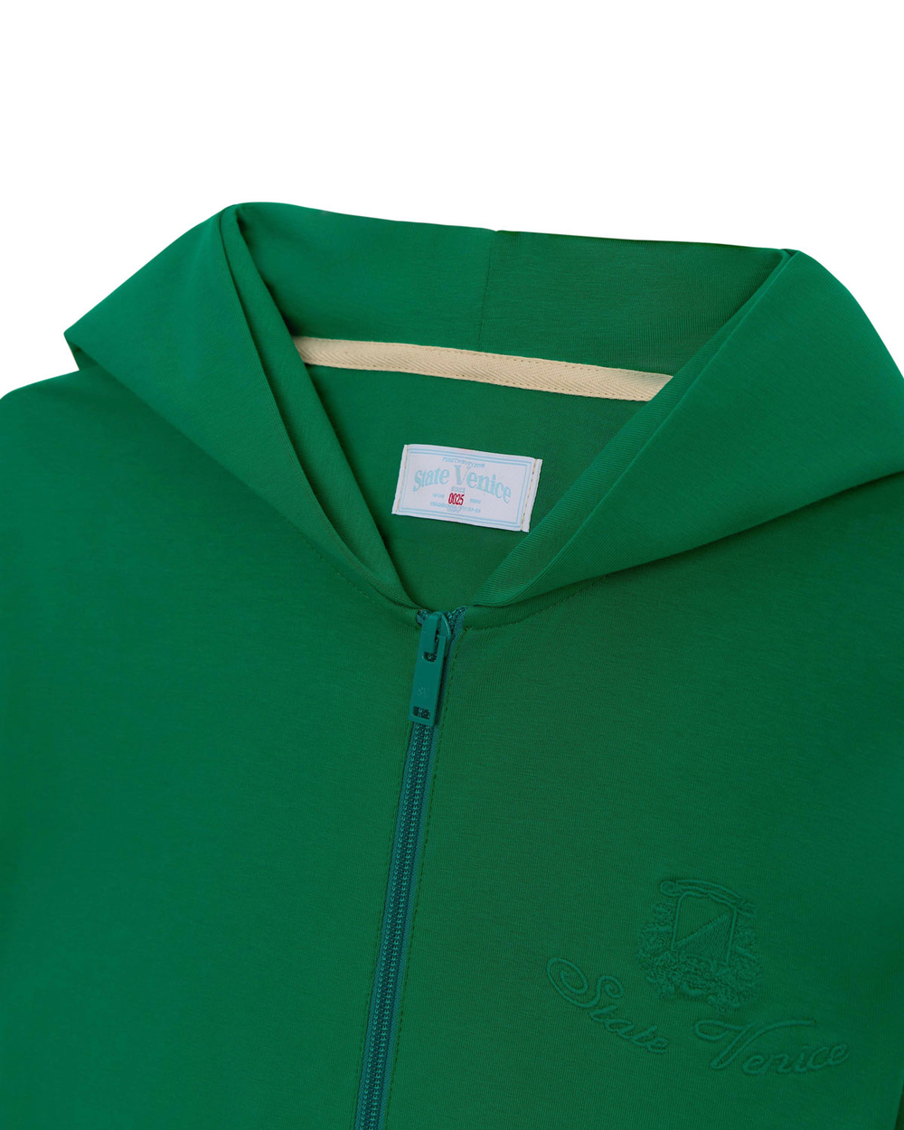 Приталенное худи на молнии из облегченного хлопка