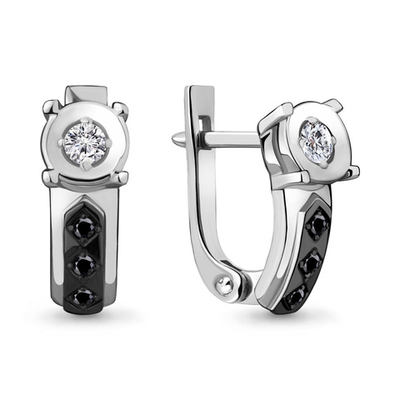 942393Ч Серьги из Золота с бриллиантами из коллекции "Blackberry"