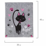 Мешок для обуви BRAUBERG PREMIUM, карман, подкладка, светоотражайка, 43х33 см, "Elegant cat"