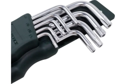 Набор ключей TORX RF-5098TXL: экстра длинных Т10Н-Т50Н- с отверстием 9пр. на пласт. держат. ROCKFORCE