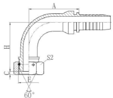 Фитинг DN 50 BSP (Г) 2 (90)